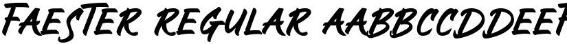 Faester Regular font