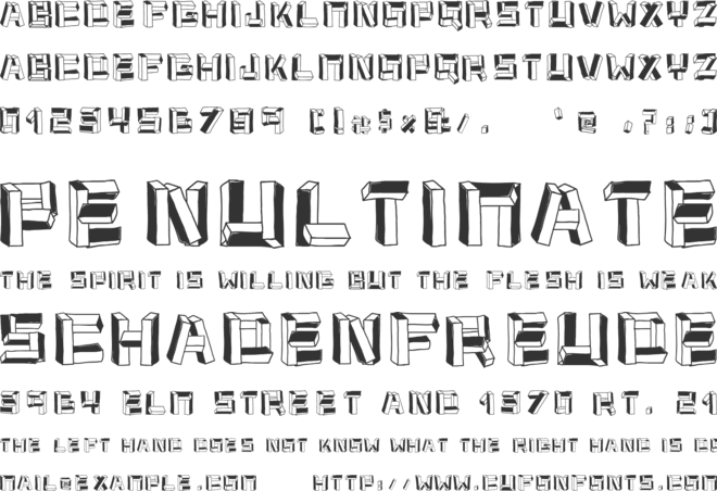 Cubus font preview