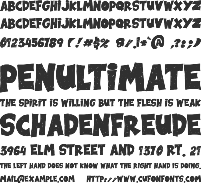 Black Note font preview