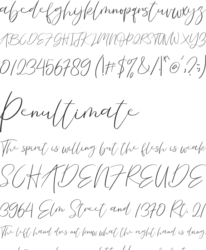 La Vista font preview