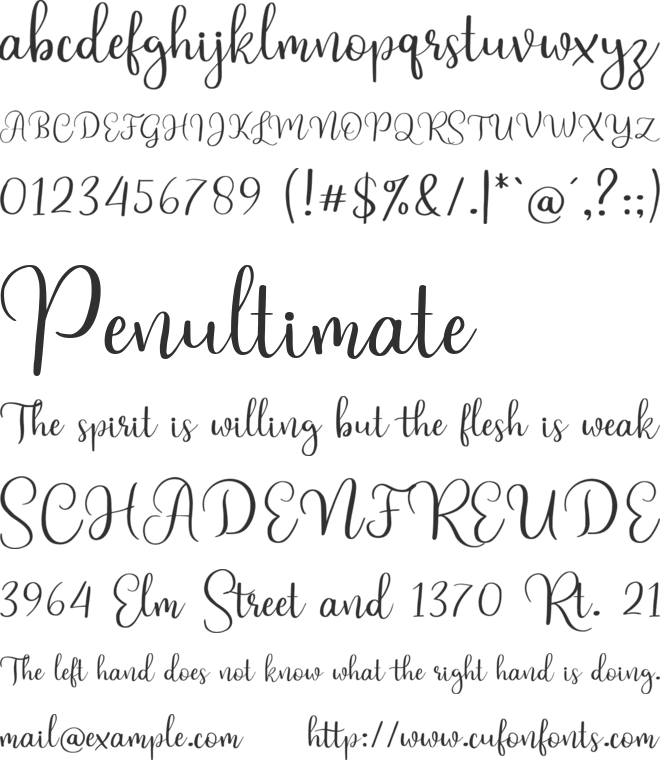 Staylist font preview