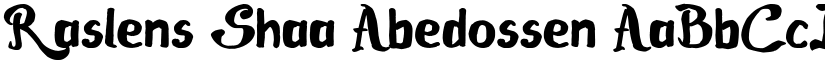 Raslens Shaa Abedossen font