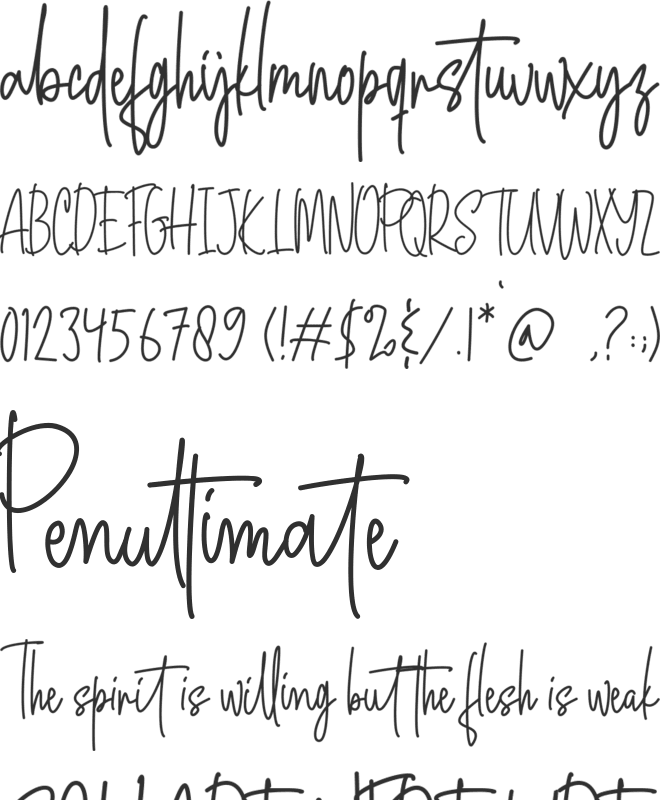 Honestly font preview