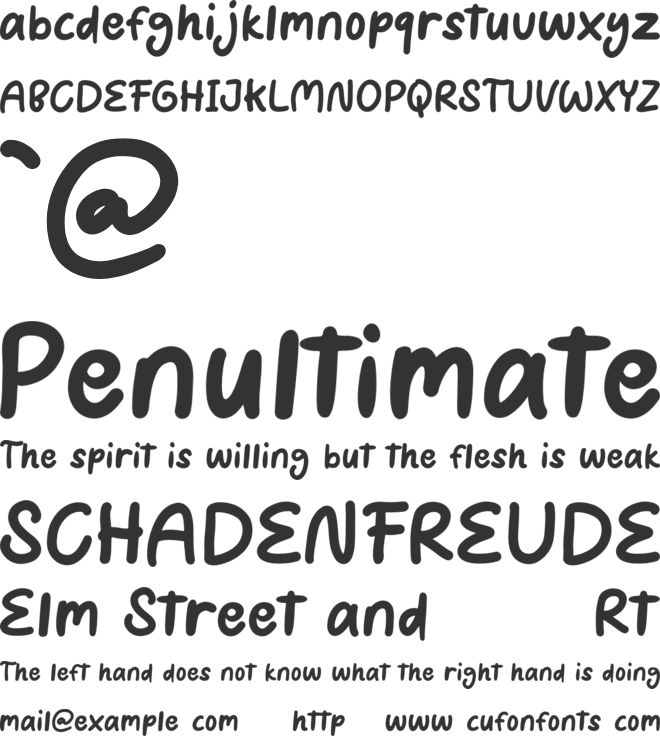 Puncakes font preview