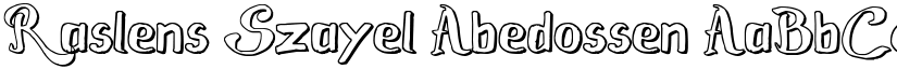 Raslens Szayel Abedossen font