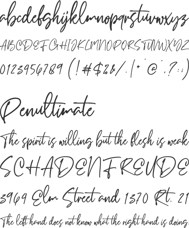 Millton Free font preview