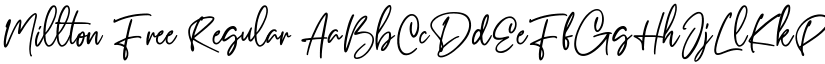 Millton Free Regular font