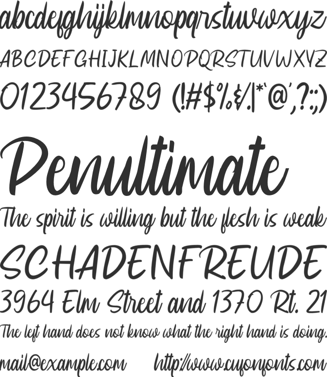 Broderick font preview