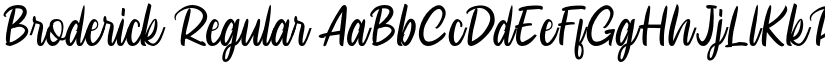Broderick Regular font