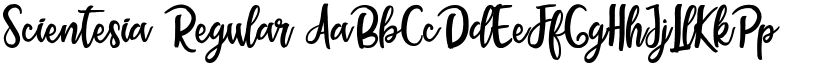 Scientesia Regular font