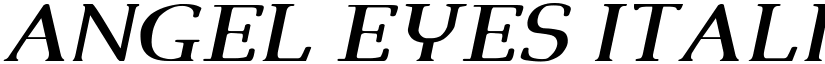 Angel Eyes Italic font