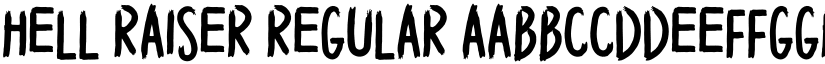 HELL RAISER Regular font