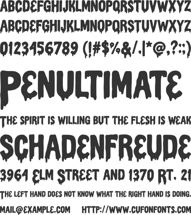 Haluween font preview