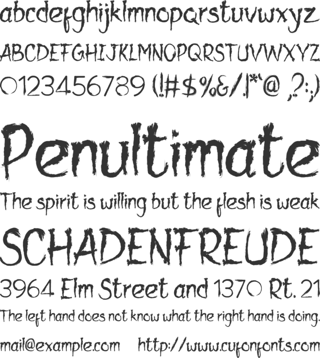 Arafura font preview