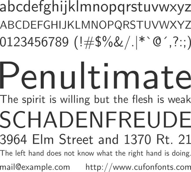 Latin Modern Sans font preview