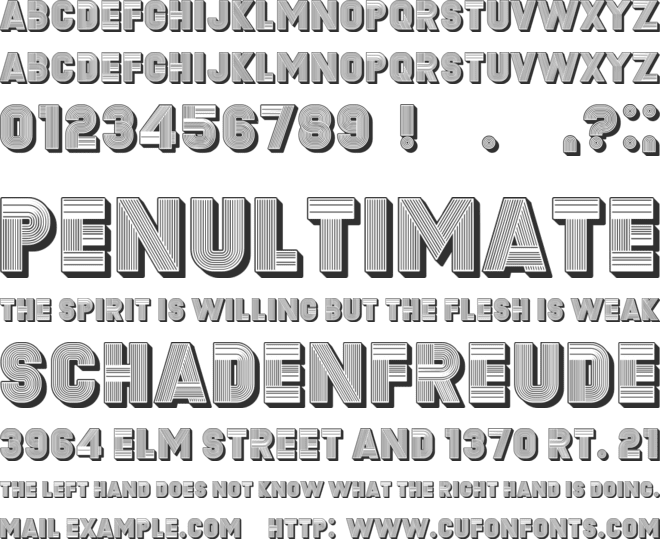 Second Channel font preview