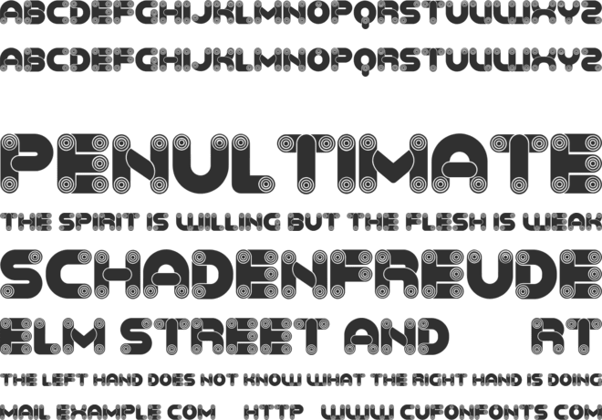 Baked Snails font preview