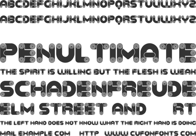 Baked Snails font preview