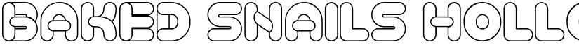 Baked Snails Hollow Flat Regular font