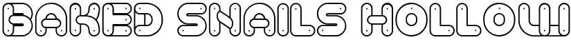 Baked Snails Hollow Rustique Regular font