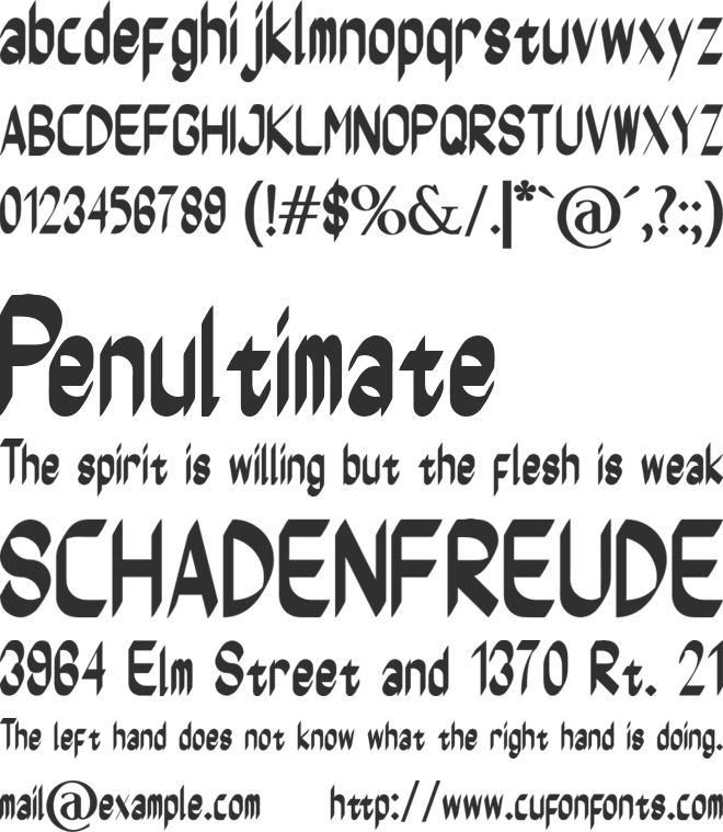 Worflat font preview
