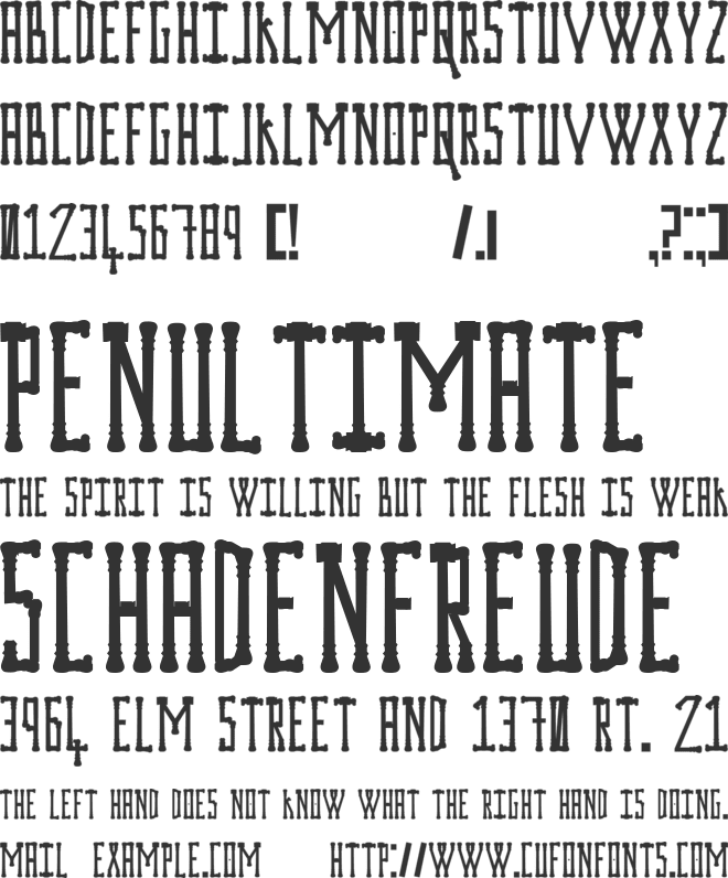 Prodigium Os Drugs font preview
