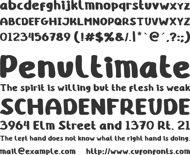 Polka B font preview