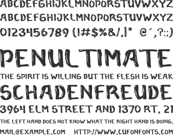 Wildness font preview