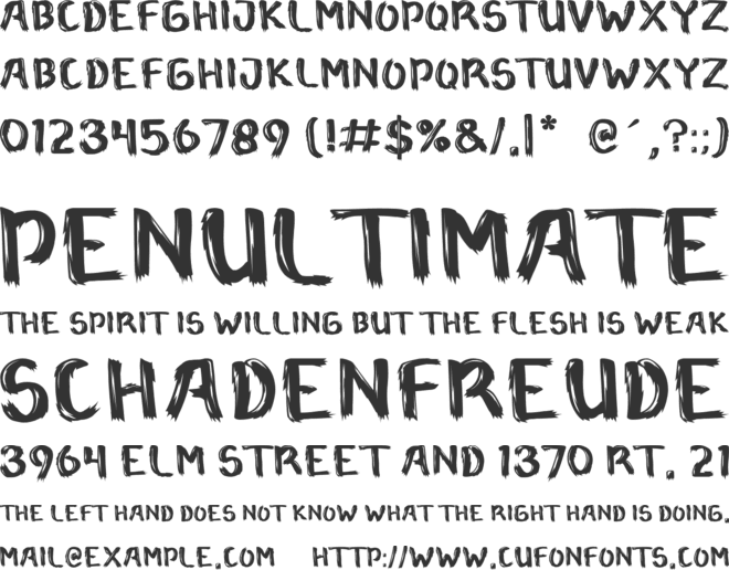 Wildness font preview