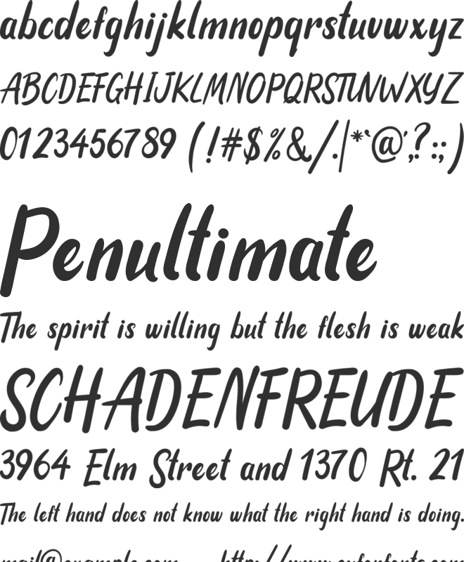 Andrographis font preview