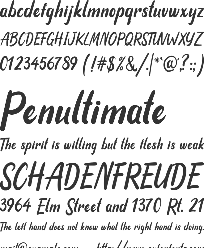 Andrographis font preview