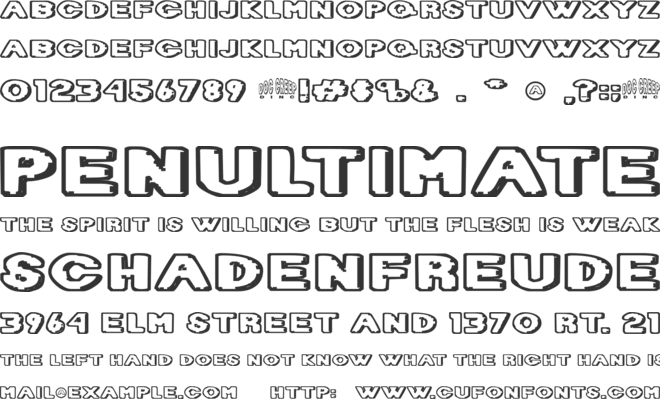 Diet Dr. Creep font preview