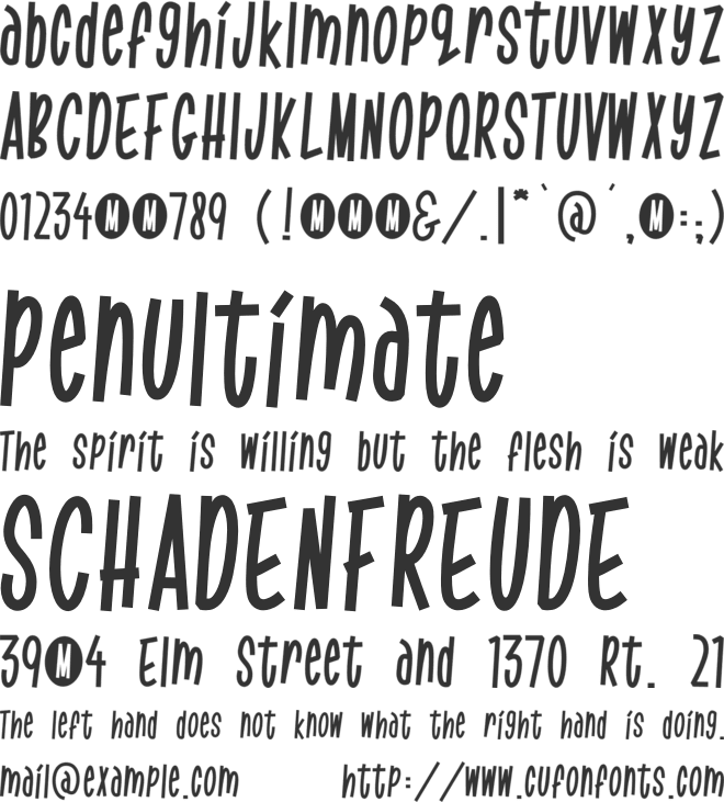 Markisa font preview