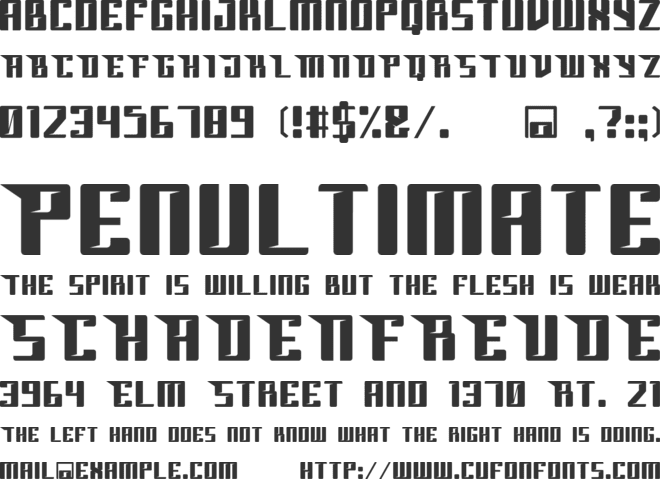 ELITAS font preview