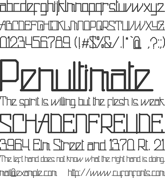 Robojeck font preview