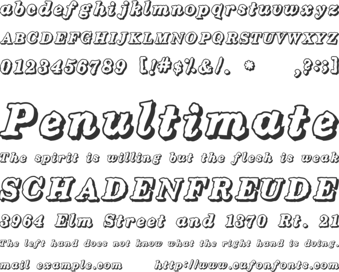 Holiday font preview