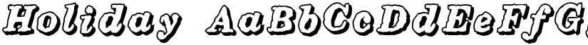 Holiday font