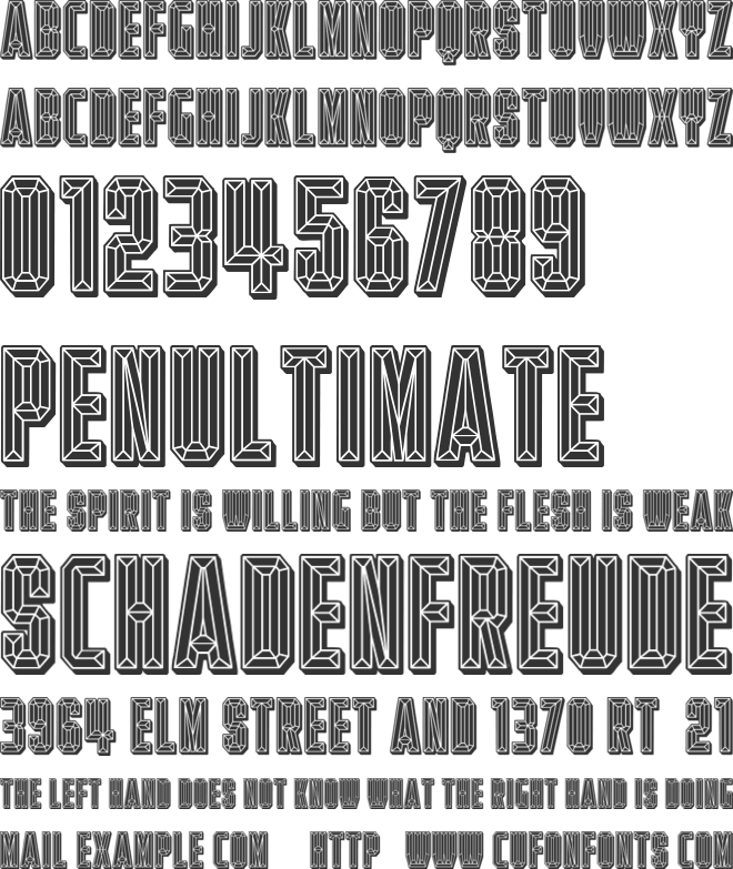 Diamond Ring font preview