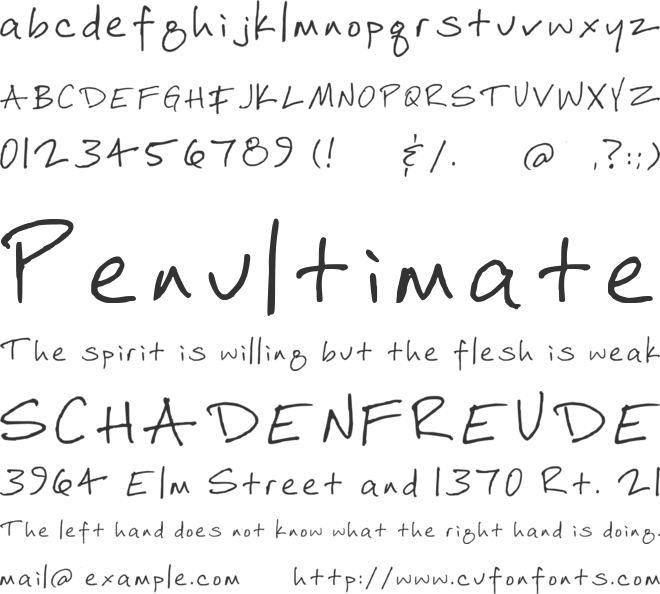 Duncans Hand font preview