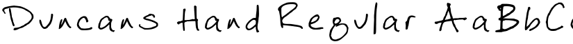 Duncans Hand Regular font