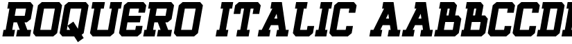 ROQUERO Italic font