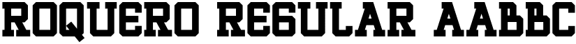 ROQUERO Regular font
