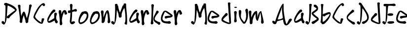 PWCartoonMarker font download