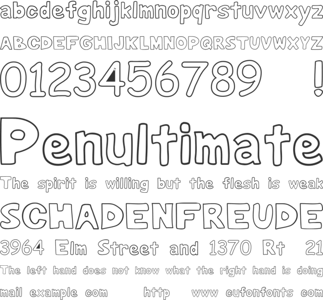 Jungle Junk font preview