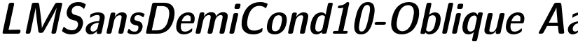 LMSansDemiCond10-Oblique font