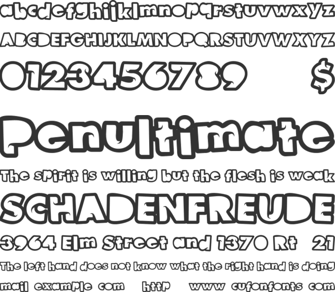 HawtComix font preview