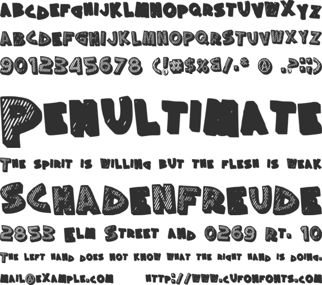 silly font preview