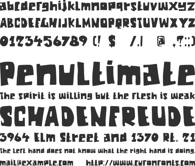 DK Chunky Chicken font preview