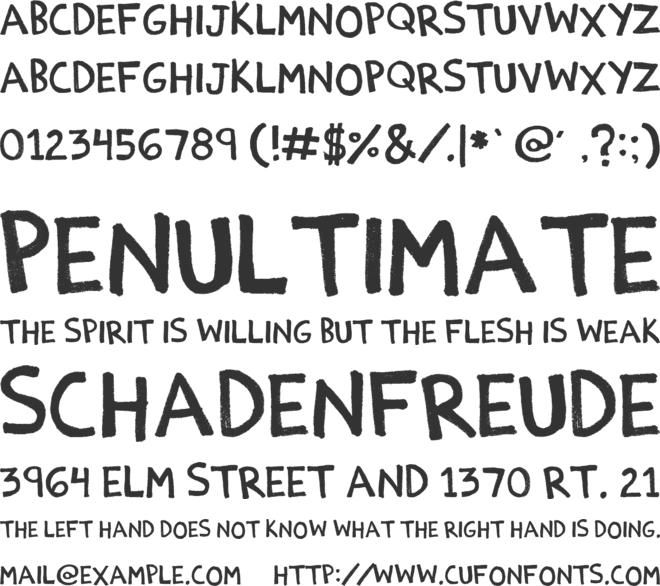 {¡Estoy Bueno!} font preview