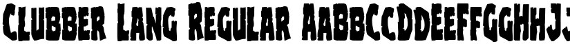 Clubber Lang Regular font